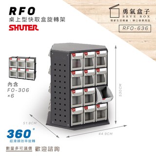 超萬能置物架 收納盒【樹德-快取分類收納】快取盒旋轉架 RFO-636 分類盒 盒子 零件櫃 五金分類 物料 掛勾 鏸