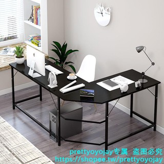 【新品特惠C37.】老板辦公桌電腦桌家用臺式現代簡約書桌書架組合經濟型轉角桌子