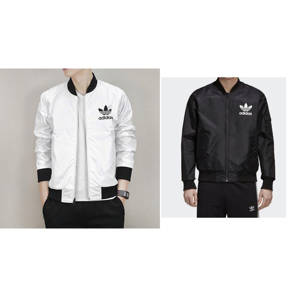 自售 全新 雙面穿 Adidas originals MA1 jacket M號 黑白棒球外套 夾克 風衣 CZ1757