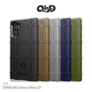 QinD SAMSUNG Galaxy Note 10 戰術護盾保護套 全包 矽膠 軟套