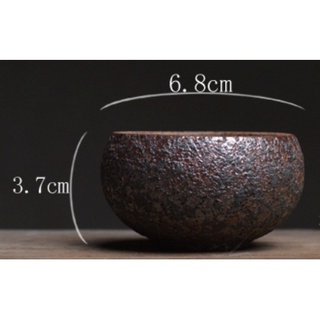 【九如茶．器】 柴燒 原礦杯 羅漢 品茗杯 功夫茶具(c401-b)