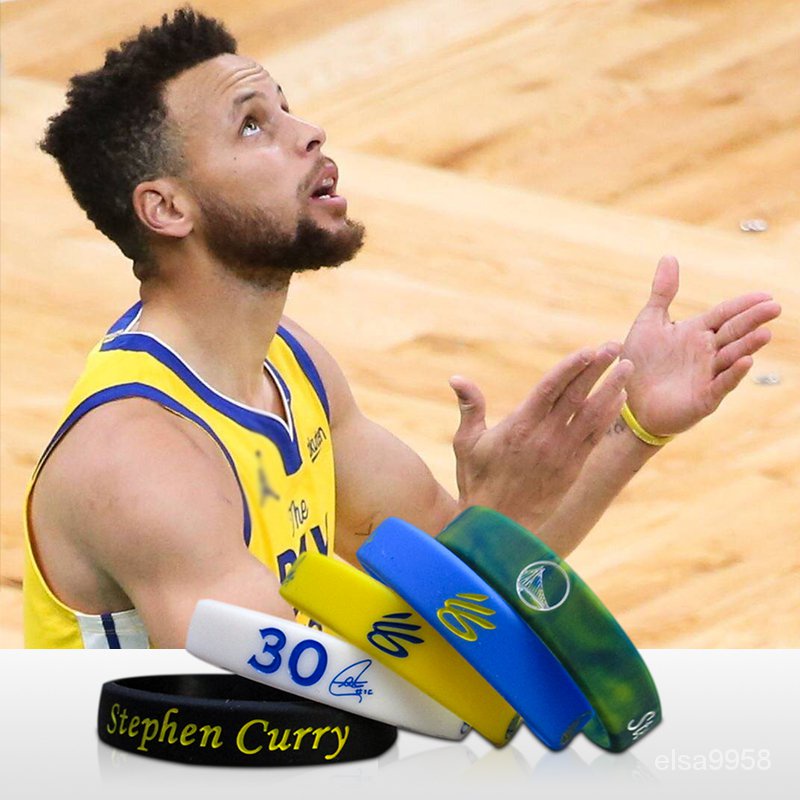 優選好貨 NBA籃球手環史蒂芬庫里運動腕帶勇士隊30號球星Curry簽名手環萌神 XUdR