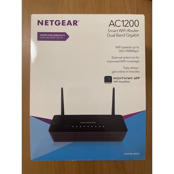 （已預訂）二手 Netgear R6220 智慧WiFi AC1200 雙頻無線寬頻分享器