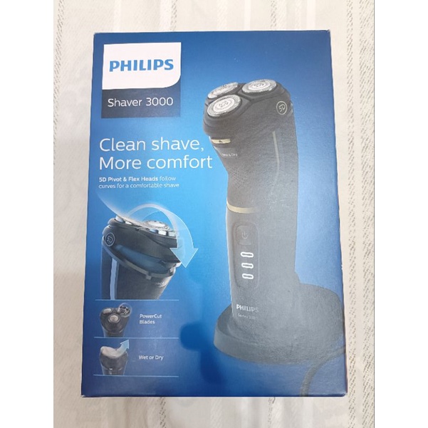 Philips 飛利浦電動刮鬍刀 Shaver 3000 (S3333)乾濕兩用, 5D刀頭