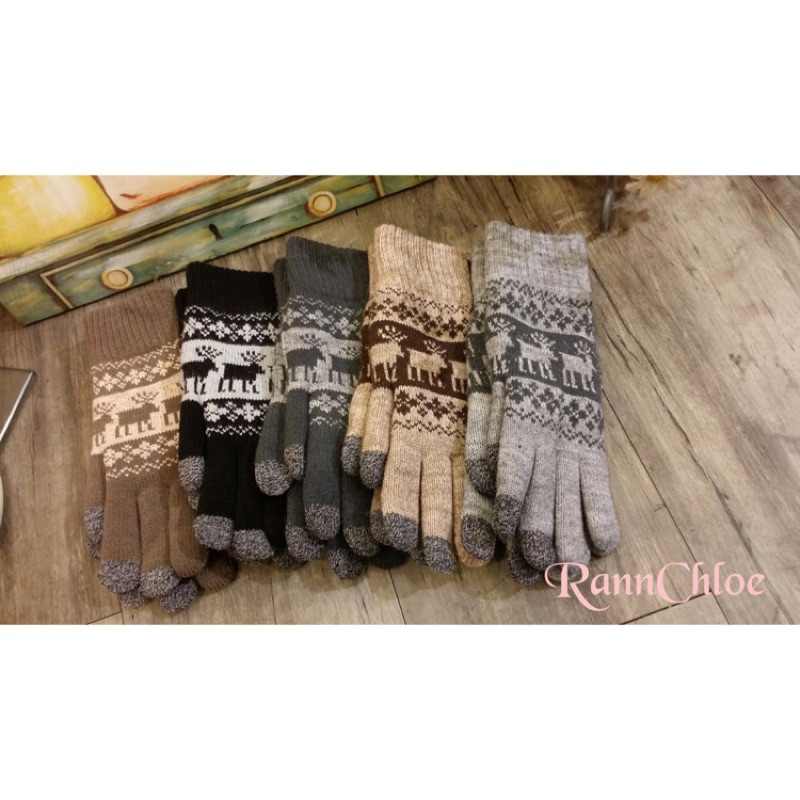 🔥Rann Chloe🔥【現貨】台灣製造雙層手套、觸控手套 暖心價 馴鹿大地色系