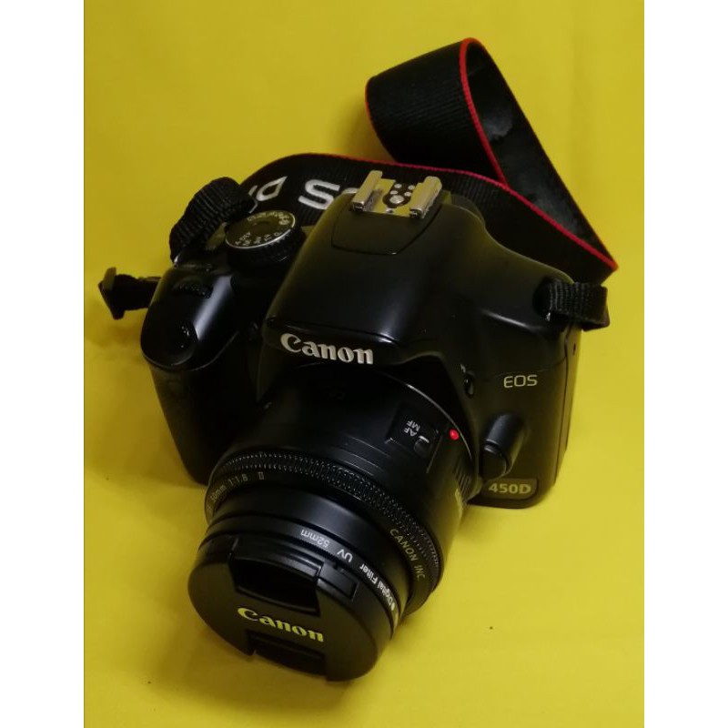二手單眼相機/Canon  450d/配50mm  f1. 8大光圈鏡頭/機況極新
