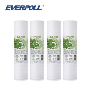 EVERPOLL EVB-F105 10英吋5微米PP濾芯(4支入) 前置第一道濾心 大大淨水