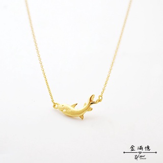 黃金小套鍊【Baby Shark】鯊魚造型 黃金項鍊 9999純金金飾