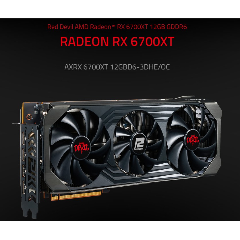 撼訊 紅魔 Red Devil AMD Radeon™ RX 6700XT 12GB GDDR6