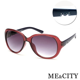 ME&CITY 精緻M字母鑲鑽太陽眼鏡 百搭時尚款 抗UV400 (ME 1215 E01)