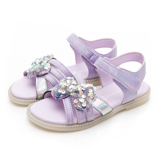 兒童鞋 兒童涼鞋【Disney 迪士尼】冰雪奇緣2 童休閒涼鞋-紫/FNKT25077