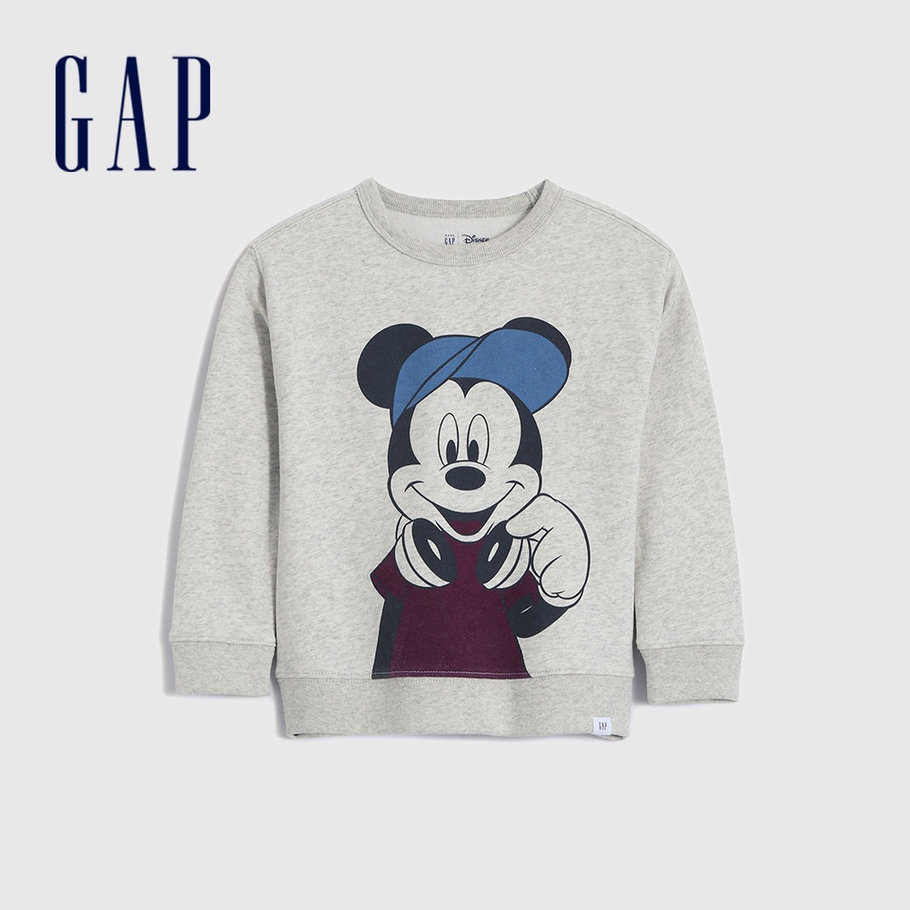 Gap 男幼童裝 Gap x Disney迪士尼聯名 刷毛印花大學T-灰色(431426)