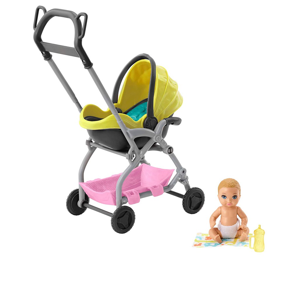 特價 美泰兒 正版 可活動式 嬰兒車 嬰兒提籃 黑人 嬰兒 娃娃