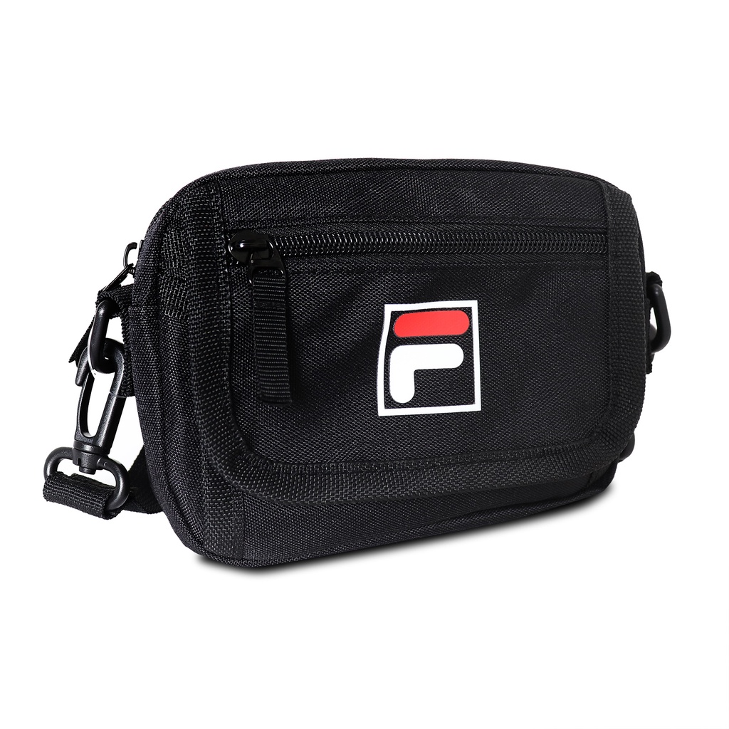 FILA 斜背包 Crossbody Shoulder Bag 黑 白 男女款 外出 側背【ACS】 BMV3018BK