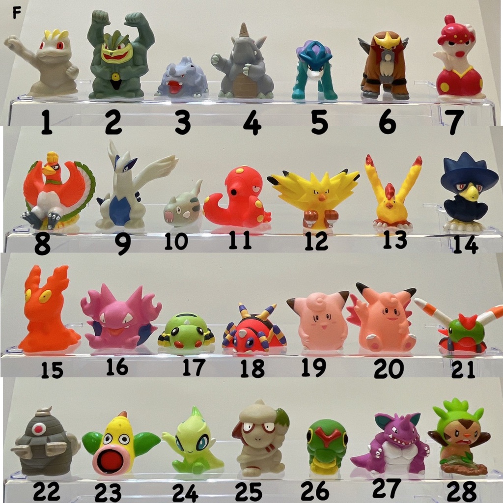 ♋魏玩具 D 09 指偶 二手 中型 鐵甲犀牛 水君 炎帝 鳳凰 洛奇亞 閃電鳥 火焰鳥 圓蜘蛛 綠毛蟲 神奇寶貝 公仔