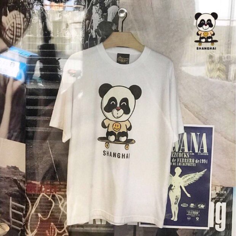 justin bieber同款自理品牌drew house上海pop up熊猫印花T恤短袖| 蝦皮購物
