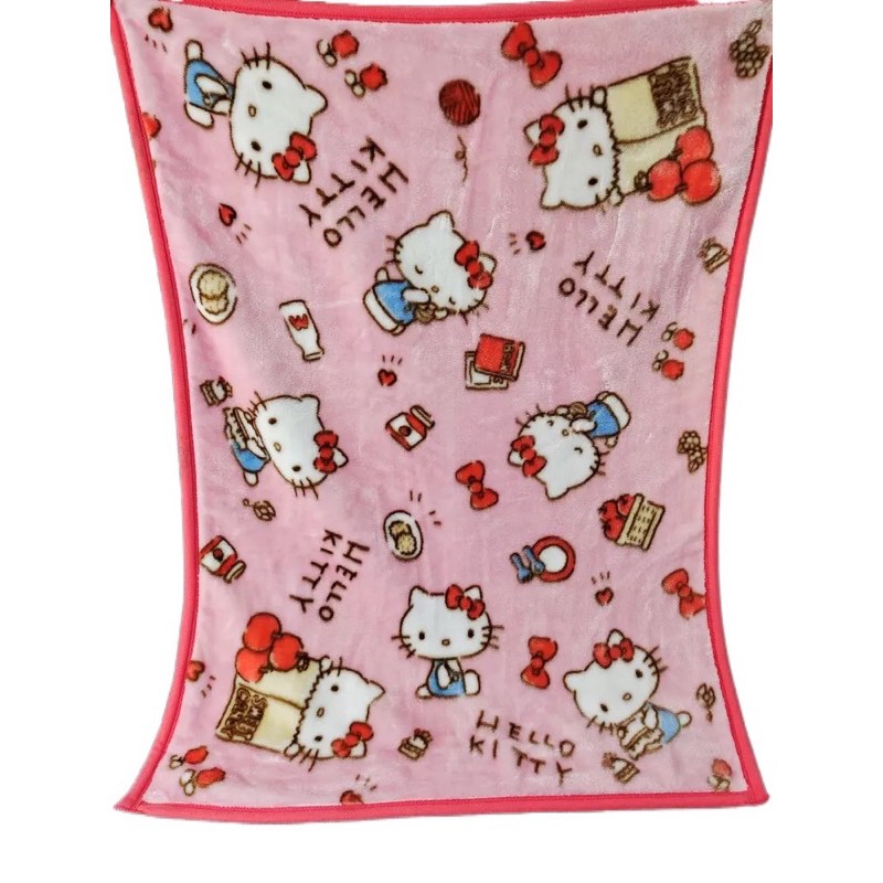 《現貨》正品 日單凱蒂貓Kitty卡通毛毯 可愛蓋毯 毛毯 柔軟保暖70x100 厚款❤️推