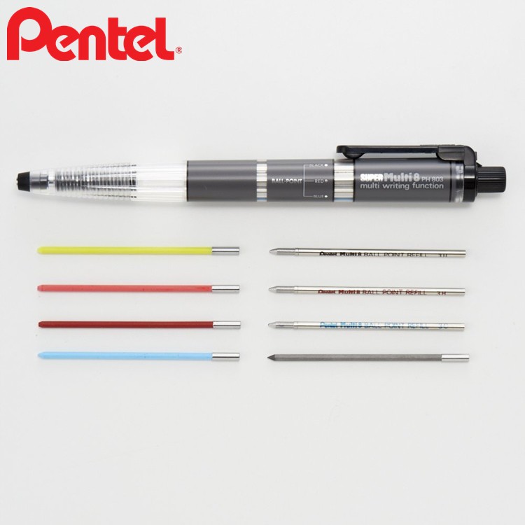 找東西@Pentel飛龍8合1 Super Multi 8色鉛筆機能筆組2mm筆芯PH803ST複合彩色繪圖筆彩色製圖筆