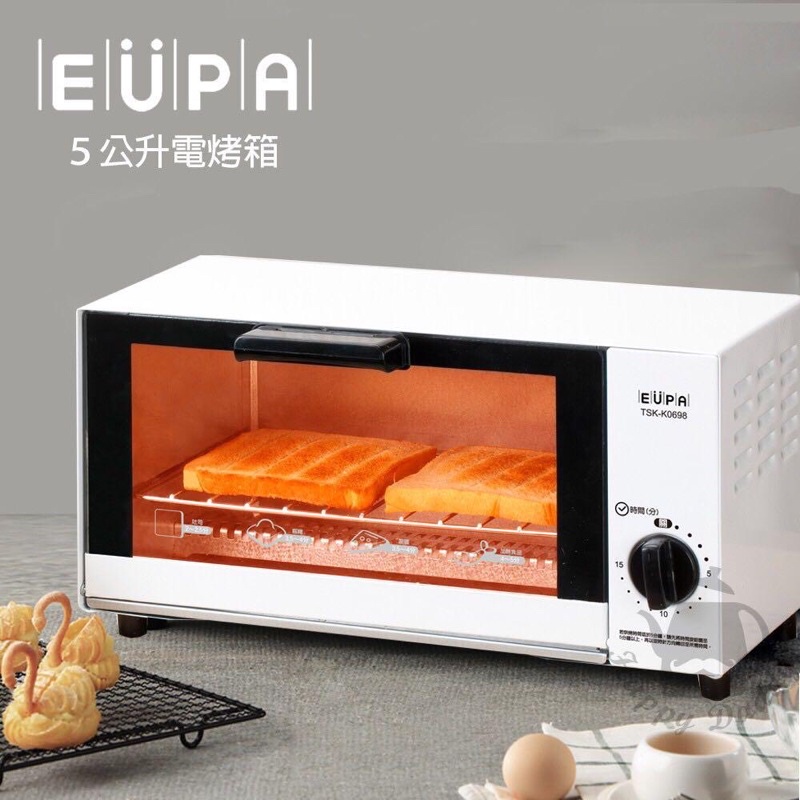 二手 EUPA 優柏 小烤箱5公升電烤箱 烤麵包機 點心機TSK-K0698 烤箱 麵包 厚片 吐司 披薩