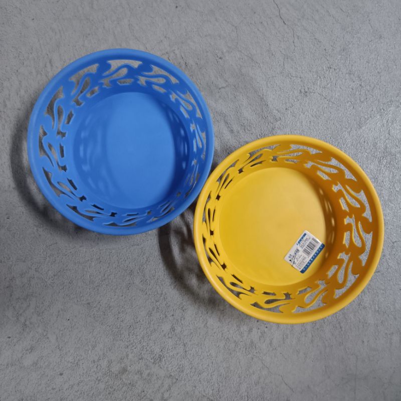 Ax15l 隨機出貨 圓形 鏤空 塑膠 水果盤 水果藍 塑膠籃 圓型