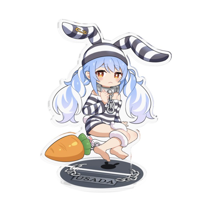 Mine公仔 日版hololive 兔田佩克拉監獄兔壓克力立牌囚犯兎田ぺこら囚人服久方r 周邊b0581 蝦皮購物