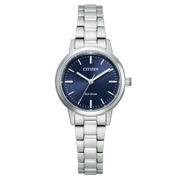 CITIZEN 星辰錶 EM0930-58L PAIR 光動能時尚女錶對錶 /藍面 27mm