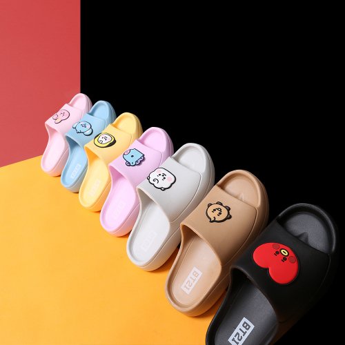 韓國BT21系列｜~10/8結單｜厚底軟Q拖鞋 七款 踩屎拖 雲朵拖 麵包拖 室內拖 辦公拖 居家拖鞋 BT21 防彈