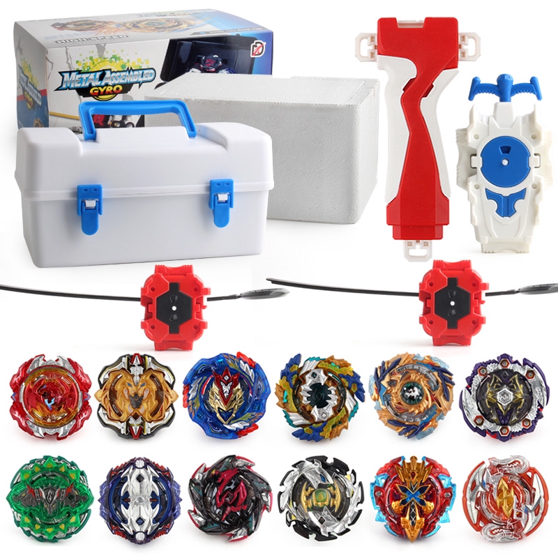 BEYBLADE Xd168-21a 合金爆裂 12PC 戰鬥陀螺工具箱收納盒陀螺套裝手提箱兒童陀螺陀螺陀螺玩具男孩