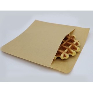 [樸樂烘焙材料]帕裡尼袋100pcs一包(下午茶圖款/牛皮無印款)19*21.5cm麵包袋/漢堡袋/吐司/三明治/野餐/