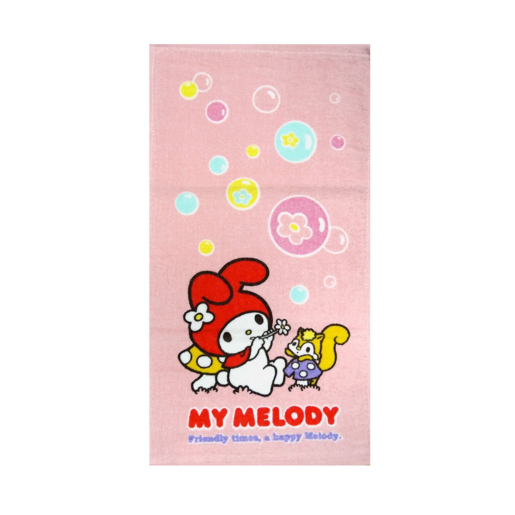 【Sanrio三麗鷗】美樂蒂吹泡泡-童巾 100%棉 28x54cm