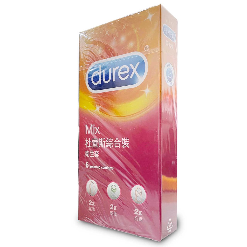 【Durex】杜蕾斯綜合裝衛生套 6入/盒(EC)