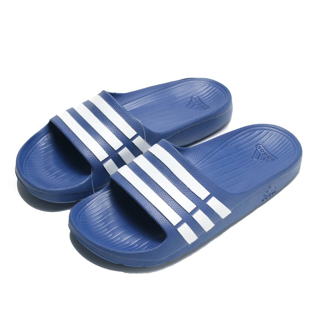 ADIDAS 拖鞋 DURAMO SLIDE 藍白 基本款 一體成型 防水 情侶款 (布魯克林) G14309