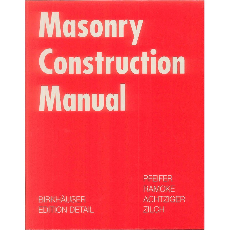 MANSONRY CONSTRUCTION MANUAL -9783764365431 絕版英文設計書 [建築人設計人的店-上博圖書]