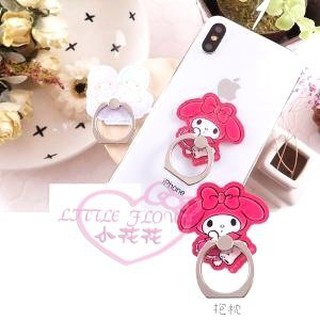 ♥小花花日本精品♥ Melody美樂蒂指環支架 防摔環 指環扣 手機支架 紅色坐姿抱枕款00416108