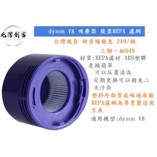 【小袋森友惠 |戴森】dyson V8 吸塵器後置濾芯，HEPA副廠濾網 氣密效能良好 品質接近原廠 |臺灣現貨