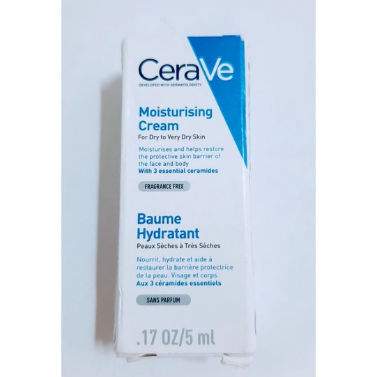 CeraVe 適樂膚長效潤澤修護霜5ml 保存期限202208
