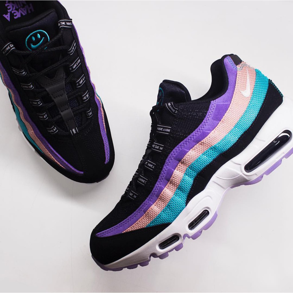 現貨 NIKE AIR MAX 95 ND HAVE A NIKE DAY 黑 粉紫綠 漸層 BQ9131-001 女