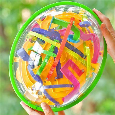 酷爱玩具🔥益智類魔幻迷宮球兒童注意專注力訓練3D立體滾珠軌道平衡智力玩具