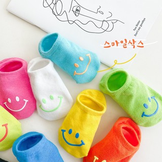 -馬卡龍素色微笑襪 兒童短襪 微笑襪 男女童 微笑
