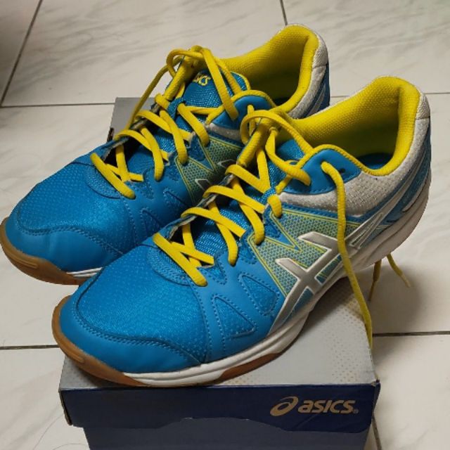 [Asics] 跑步鞋 排羽球鞋 Gel-upcourt（藍黃配色）