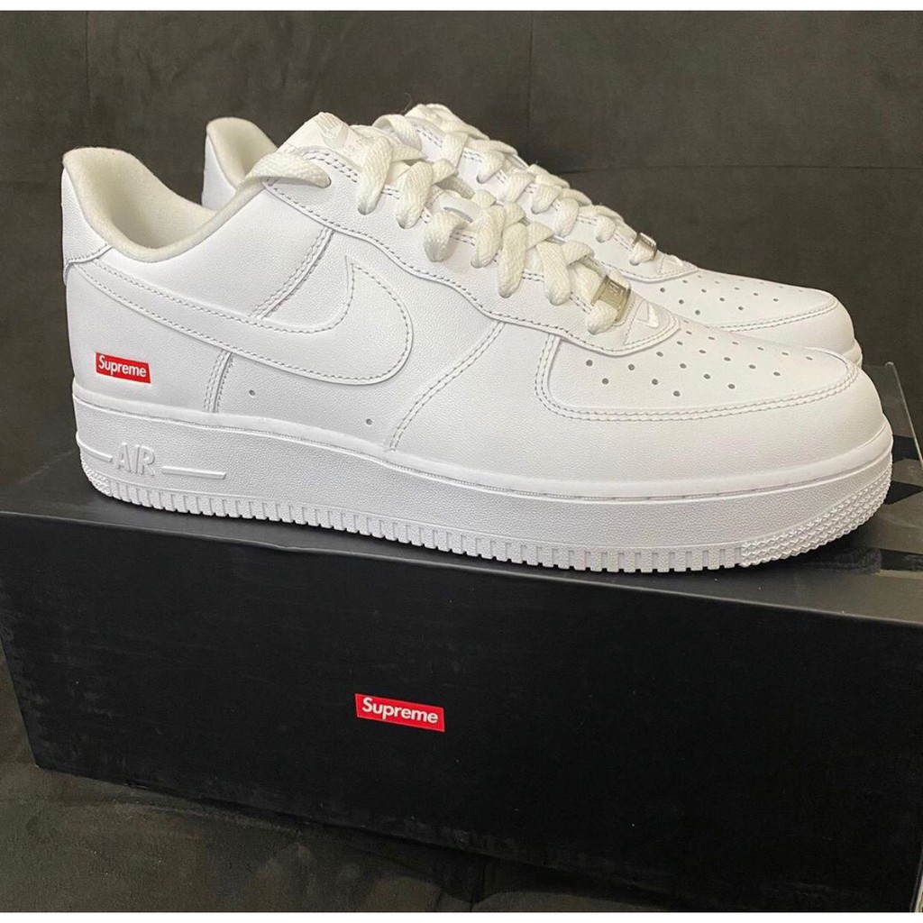 正品supreme x nike air force 1 cu9225-100 歐美限定全白白色| 蝦皮購物