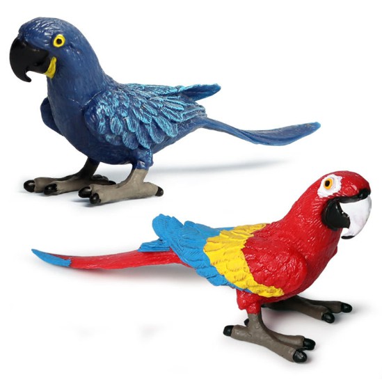 那間模型 金剛鸚鵡parrot Macaws 2色站姿鸚鵡鳥類小鳥仿真動物寵物鳥模型擺飾 蝦皮購物