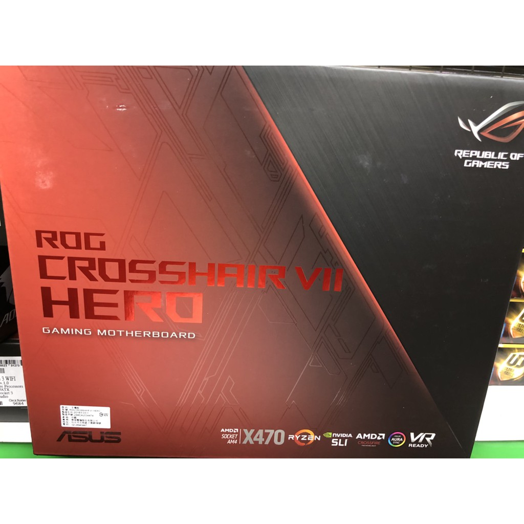 全新上市 華碩 ASUS ROG CROSSHAIR VII HERO 搭AMD Ryzen 7 2700X 盒裝