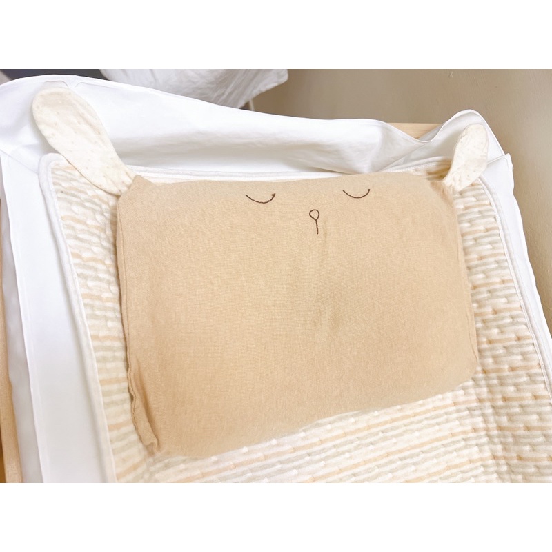 cani有機棉嬰兒護頭型透氣枕頭