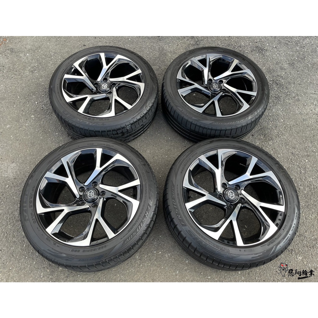 二手 中古鋁圈輪胎改裝圈18吋5孔114 3 黑車面含胎飛隼225 50 18 Chr Ux250h 專用 蝦皮購物