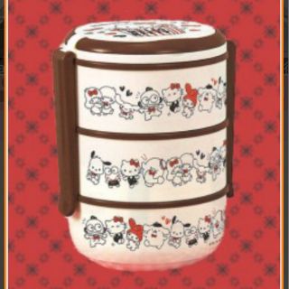 日本空運 正版 景品 Hello Kitty 三層 便當盒 野餐盒 飯盒