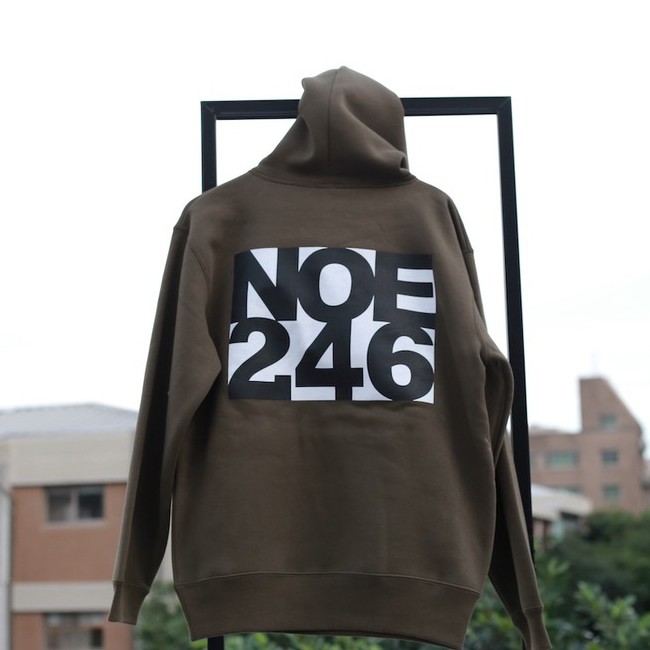 nihongdao ● NOE246 - NOE246 Logo Hoodie 橄欖綠帽T  贈貼紙一包