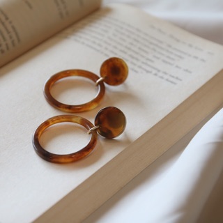 Acrylic circles earrings 樹脂圓圈耳環｜耳夾耳針