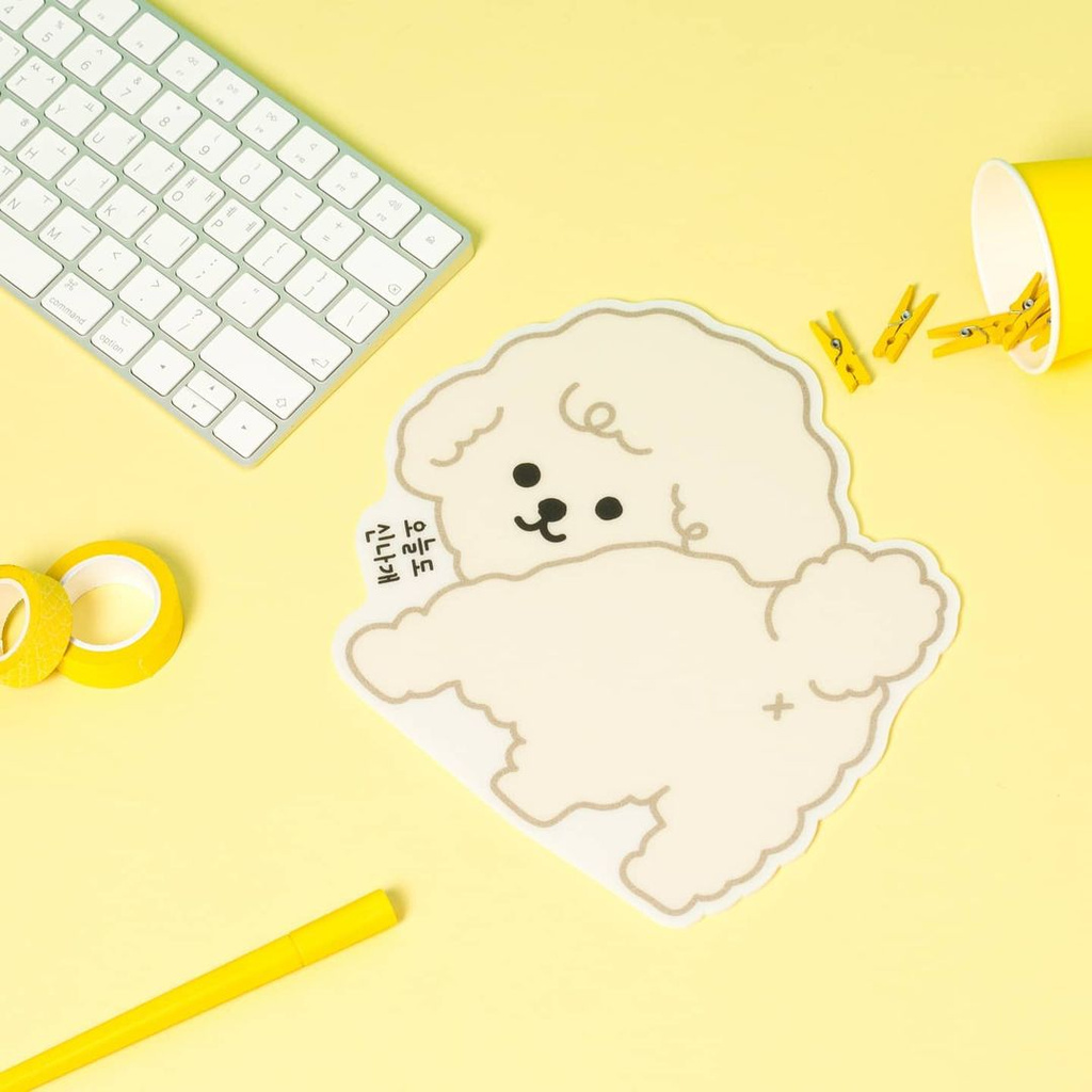 [ARTBOX OFFICIAL] 韓國 可愛 比熊犬造型薄滑鼠墊