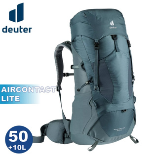 【Deuter 德國 AIRCONTACT LITE 50+10L拔熱式透氣背包《深灰藍》】3340521/登/悠遊山水